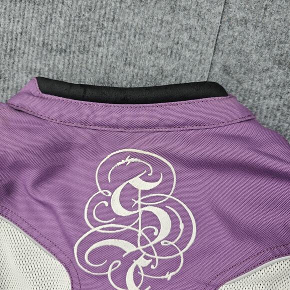 Scorpion EXO Motorcycle Jacket Womens Large Purple Armored Removable Liner Biker - Picture 10 of 10
